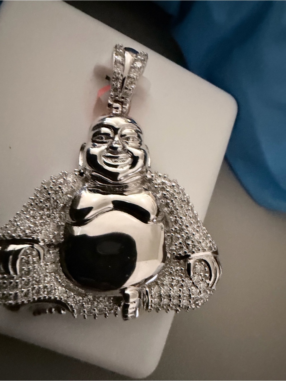 925 sterling Silver moissanite Buddha Pendant
#buddha #spiritual cage back